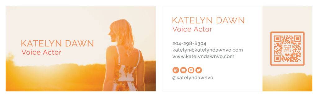 Katelyn Dawn Branding on Business Card